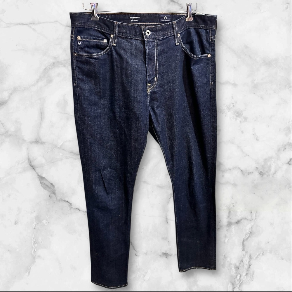 AG Adriano Goldschmied The Everett Slim Straight Dark Wash Mens‎ Pants 36x36(37)